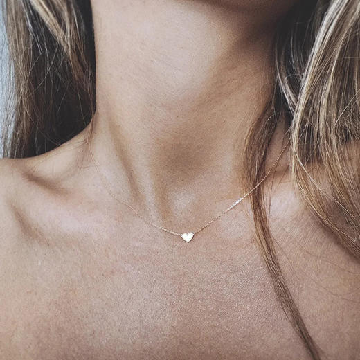 北京仓｜Vanrycke-Emoji-18K玫瑰金 心形 白色 珐琅 项链［法国设计师］ 商品图2