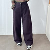 2025年秋季新款时尚高腰显瘦直筒阔腿弯刀休闲裤 商品缩略图1