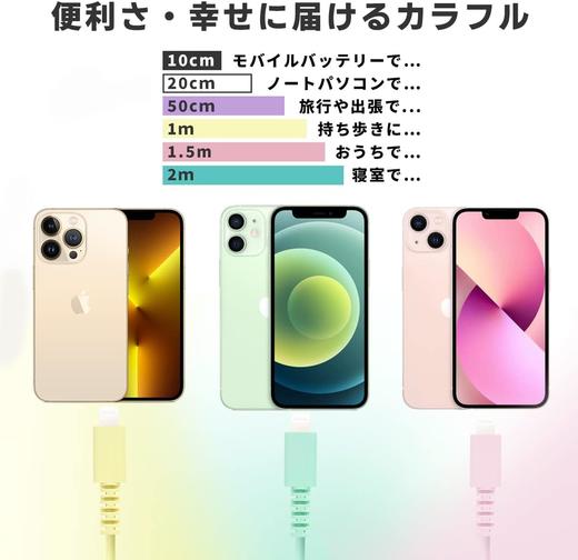 日本 FSC 苹果MFI认证  2.4A  USB转lighting数据线 FS-MFIAL020 （0.2米） 商品图1