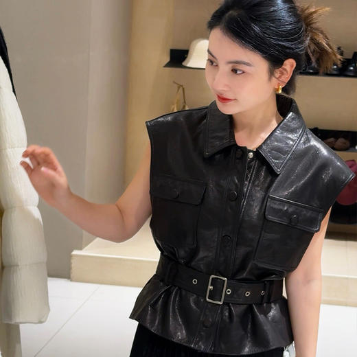 【现货】良木礼山羊皮马甲（腰带）（Q250901） 商品图0