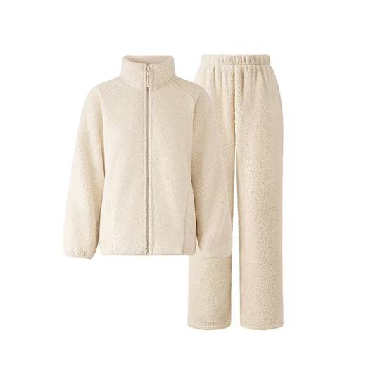 【有棵树·暖到了】珊瑚绒睡衣女加绒加厚可外穿秋冬家居服防静电情侣睡衣女 商品图9