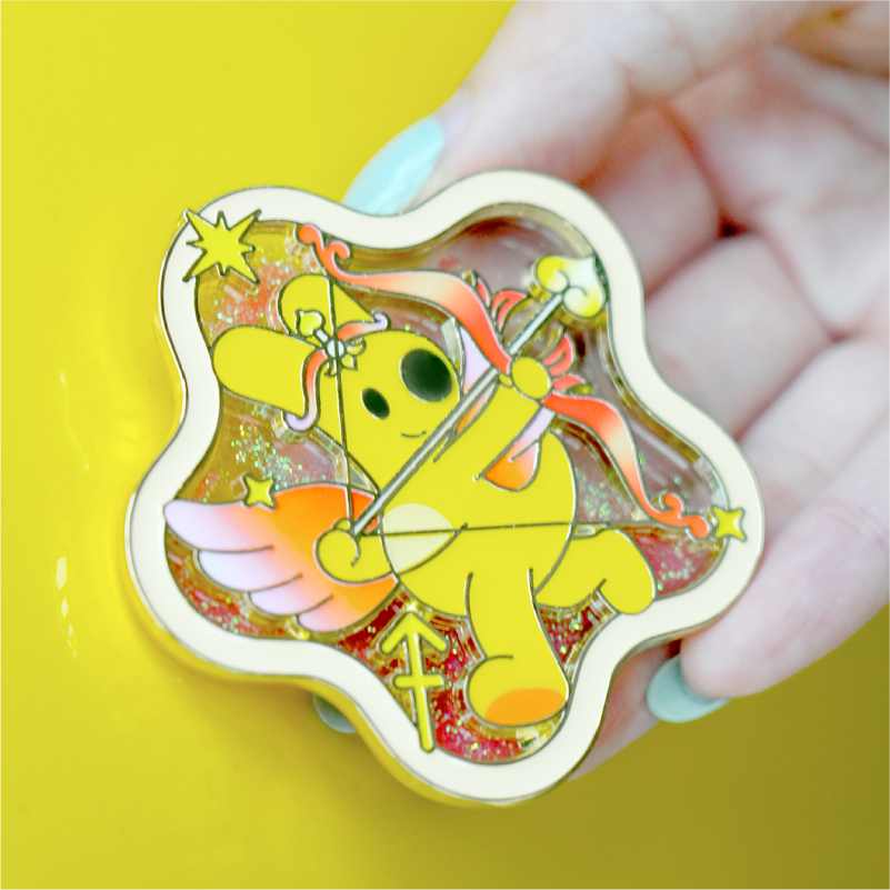 团团星座系列流沙冰箱贴