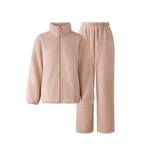 【有棵树·暖到了】珊瑚绒睡衣女加绒加厚可外穿秋冬家居服防静电情侣睡衣女 商品图10