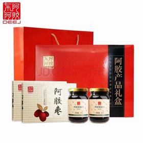 东阿阿胶产品礼盒 阿胶枣100g*2+阿胶蜂蜜膏220g*4瓶/盒