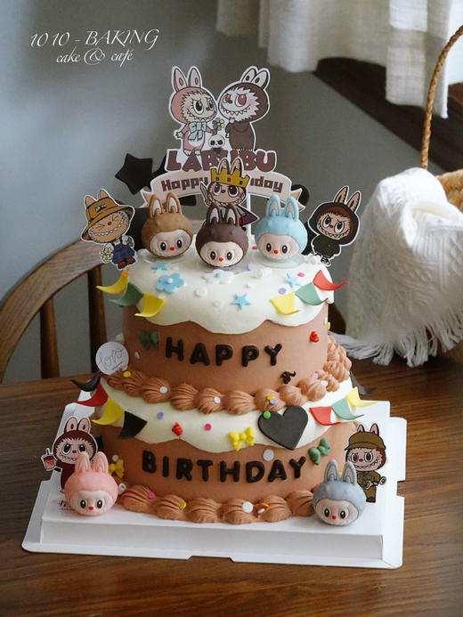 「Labubu拉布布·陪你庆生」翻糖巧克力·100%动物奶油（主图8寸·提前48小时预订） 商品图1