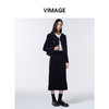 VIMAGE纬漫纪时尚通勤侧面开叉复古半裙V2406116 商品缩略图1