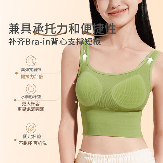 [沙漏衣2.0]背心式吊带带胸垫美背运动免穿内衣女士 商品图3