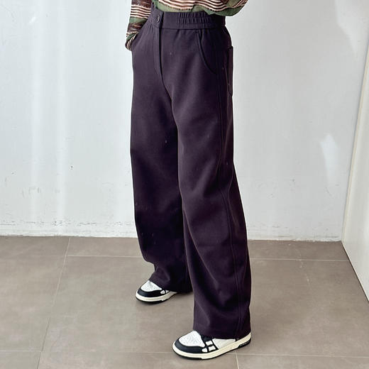 2025年秋季新款时尚高腰显瘦直筒阔腿弯刀休闲裤 商品图2