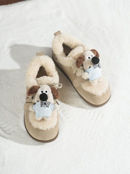 西村名物2025年冬季新款舒适厚底防滑毛绒内里保暖娃娃配饰个性勃肯鞋毛毛鞋X25DM49931 商品图8