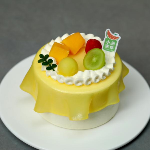 二人食琉璃羽衣百香芒果蛋糕