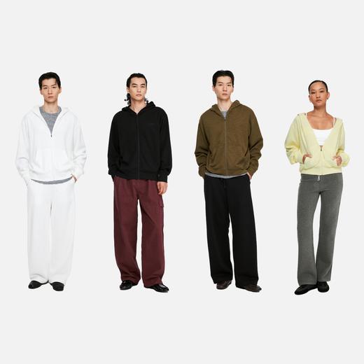 oneup竹节纹拉链连帽卫衣（男女同款） 商品图4