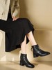 西村名物2025年冬季新款舒适粗跟防滑时尚方头切尔西靴时装短靴T25DS49641 商品缩略图5