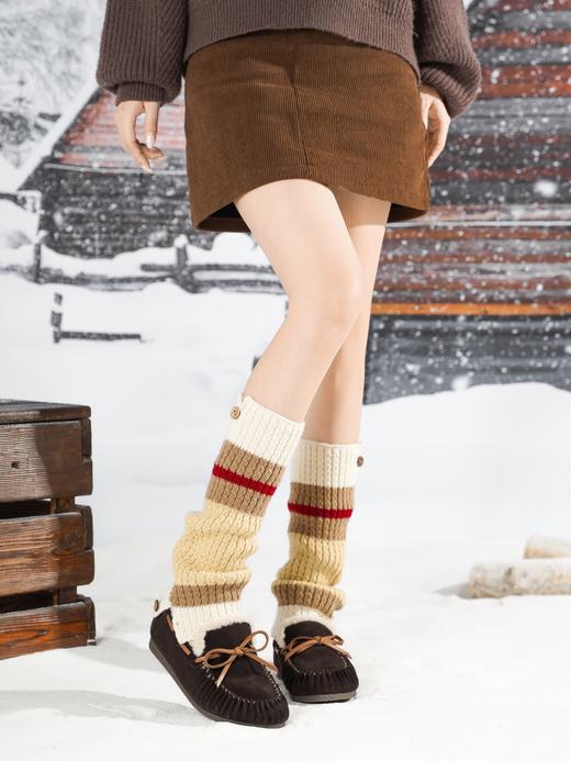 西村名物2025年冬季新款厚底防滑舒适保暖短筒毛毛鞋T25DM49361 商品图3