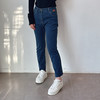 秋季新款九分直筒裤欧货高腰撞色烟管裤 商品缩略图2