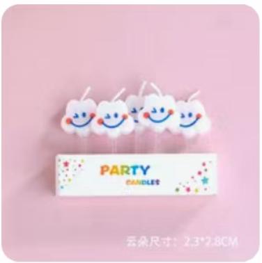 蛋糕装饰-白云朵蜡烛1*1个 商品图0