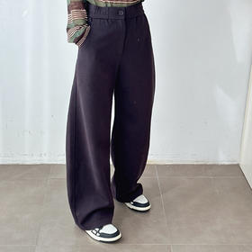 2025年秋季新款时尚高腰显瘦直筒阔腿弯刀休闲裤