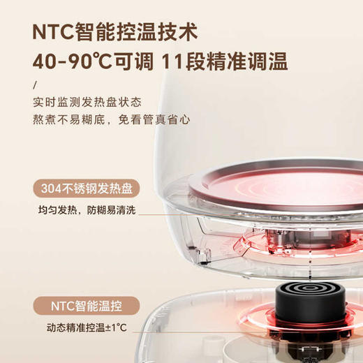 康美养生壶1.5L 高硼硅玻璃滋养药膳汤花茶饮办公室煮茶器 商品图2