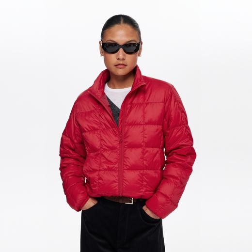 oneup立领格纹轻薄羽绒服 商品图2
