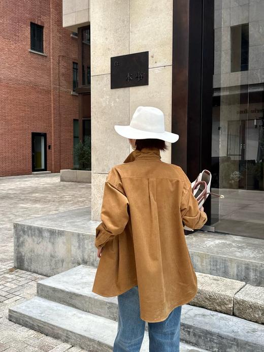 进口灯芯绒质感剪裁廓形设计休闲衬衫 商品图5