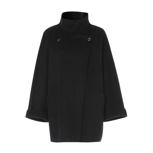 EITIE爱特爱复古宽松法式优雅立领一手长羊绒呢子大衣冬新款D2514901 商品图10