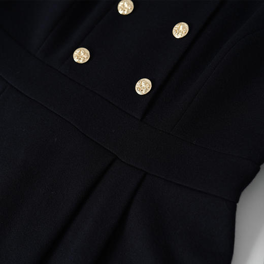 EITIE爱特爱双排扣设计收腰气质优雅连衣裙8407111 商品图4