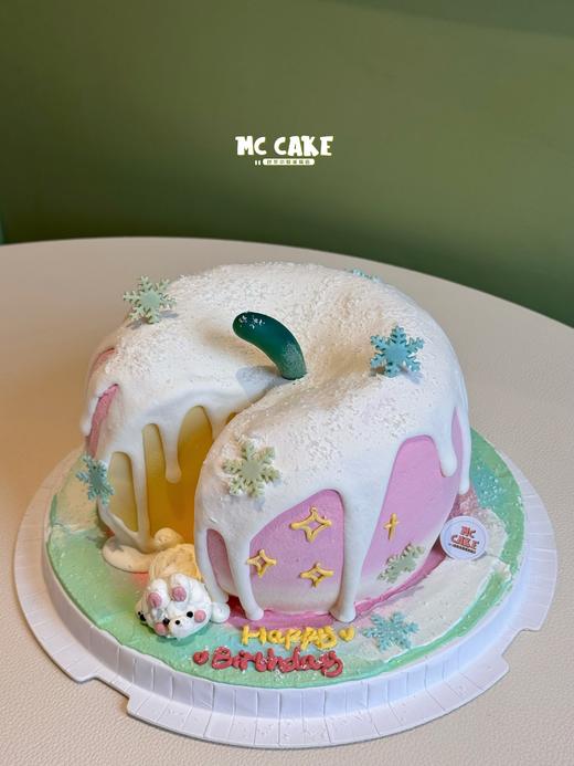 带缺口兔子/粉色渐变苹果造型蛋糕 商品图1