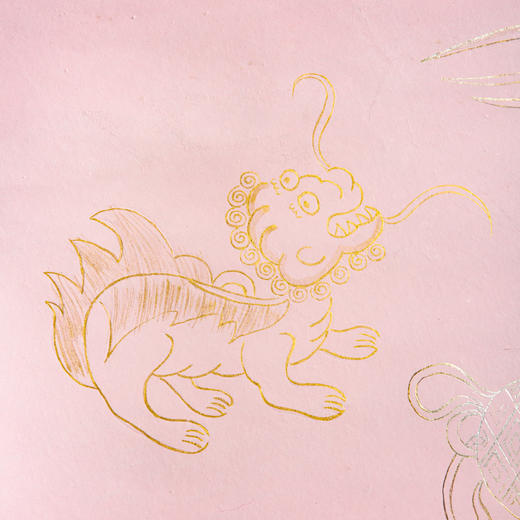 70-80年代仿古描金笺(一套两张) 商品图5