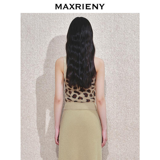 玛克门店发货：MAXRIENY豹纹复古钉珠艺术背心(货号:MC85SW783) 商品图2