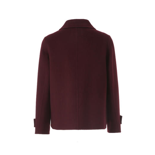 EITIE爱特爱温暖舒适门襟处配色浅金皮袢精致耐看短款毛呢大衣8414122 商品图1