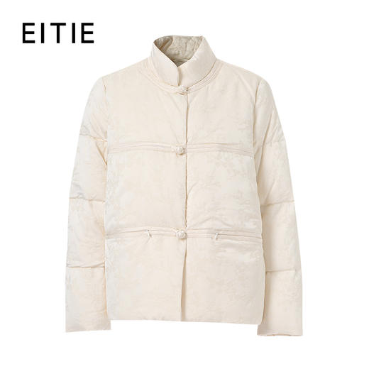 EITIE爱特爱国风复古盘扣新中式短外套羽绒服8411105 商品图6