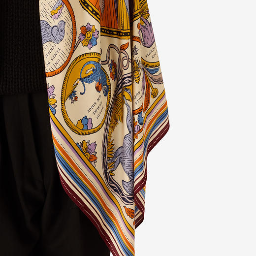 北京仓｜Inoui Editions-130 CHANCE INOUI-四叶草 红色 方巾［法国设计师］ 商品图4