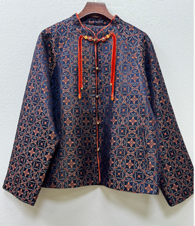 下架|盛唐婧 | 轻奢时尚新中式宋锦蝙蝠袖外套