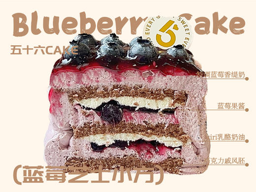 蓝莓芝士小方（直径8.5cm） 商品图1