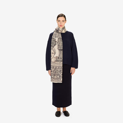 北京仓｜Inoui Editions-80 ARCHIVES-雕塑 白色 围巾［法国设计师］ 商品图5