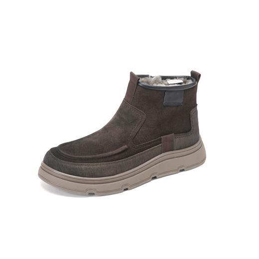 西村名物2025年冬季新款舒适厚底防滑绒毛内里保暖男靴休闲男靴X15DU49881 商品图5