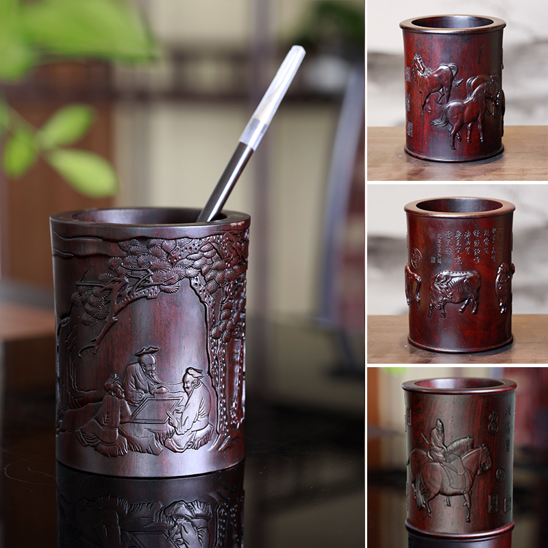 黑檀小笔筒系列 多款可选