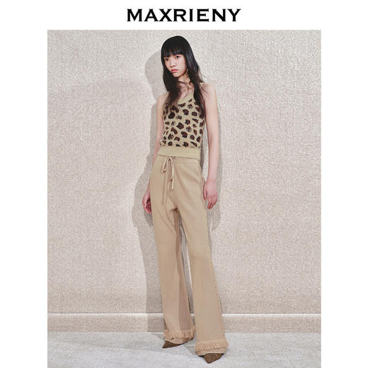 玛克门店发货：MAXRIENY豹纹复古钉珠艺术背心(货号:MC85SW783) 商品图0