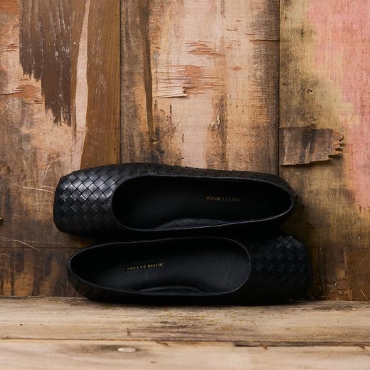 PRETTY RIVER编织小牛皮平底芭蕾鞋 商品图4