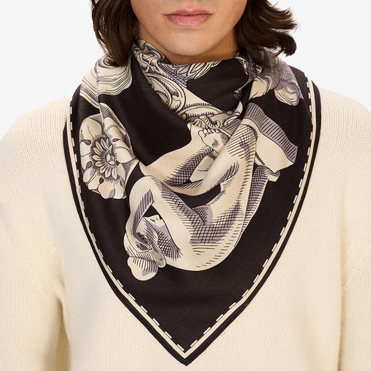 北京仓｜Inoui Editions-130 ARCHIVES-雕塑 黑色 方巾［法国设计师］ 商品图5