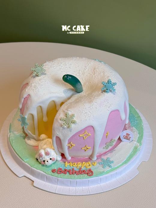 带缺口兔子/粉色渐变苹果造型蛋糕 商品图0