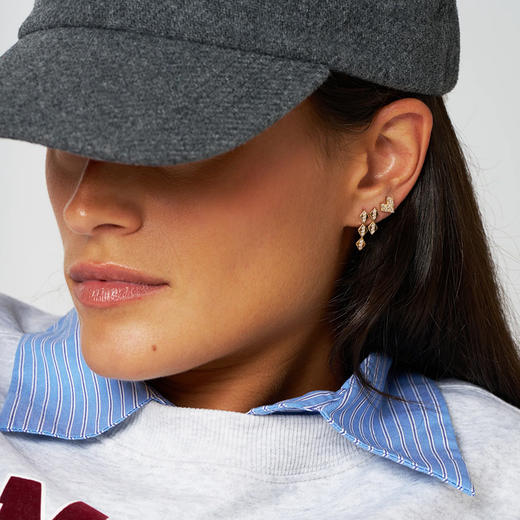 北京仓｜Leo Sedim-SURFACE-金色 爱心 锆石 单只 耳钉［法国设计师］ 商品图2