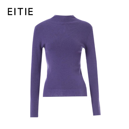 EITIE爱特爱小立领套头薄衫多色可选针织衫8401104 商品图12
