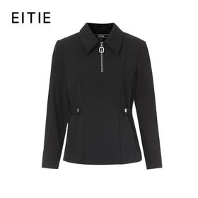 EITIE爱特爱衬衫领收腰精致时尚小上衣8313017