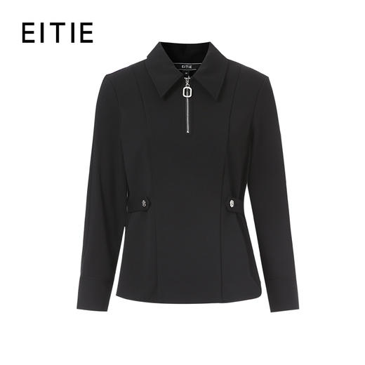 EITIE爱特爱衬衫领收腰精致时尚小上衣8313017 商品图0