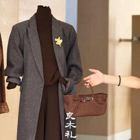 【特价不退不换】【预售7天】良木礼绵羊毛大衣（腰带）(D2582131)