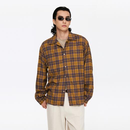 oneup法兰绒格子宽松衬衫（男女同款） 商品图0