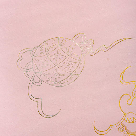 70-80年代仿古描金笺(一套两张) 商品图7