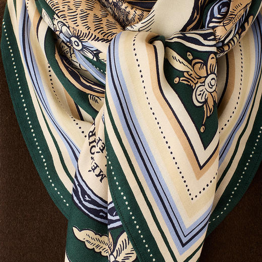 北京仓｜Inoui Editions-130 CHANCE INOUI-四叶草 绿色 方巾［法国设计师］ 商品图3