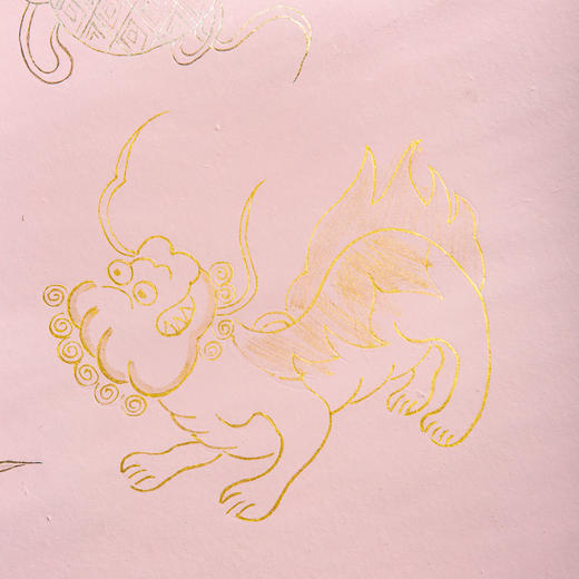 70-80年代仿古描金笺(一套两张) 商品图6