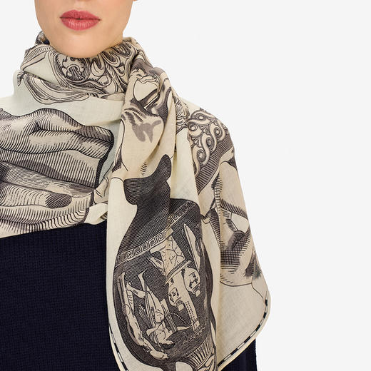 北京仓｜Inoui Editions-80 ARCHIVES-雕塑 白色 围巾［法国设计师］ 商品图4